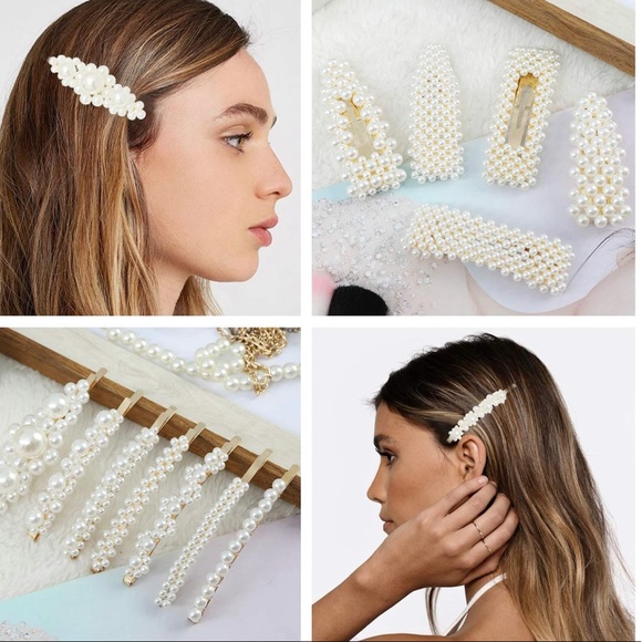 18 Pcs Pearl Hair Clips Large Hair Clips Pins - Picture 3 of 9